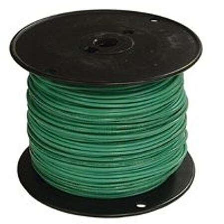 SOUTHWIRE Building Wire, 14 AWG Wire, 1 Conductor, 500 ft L, Copper Conductor, Nylon Sheath 14GRN-STRX500